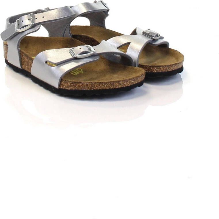 Birkenstock Rio Slippers Meisjes zilver