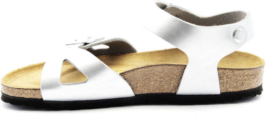 Birkenstock Rio Slippers Meisjes zilver