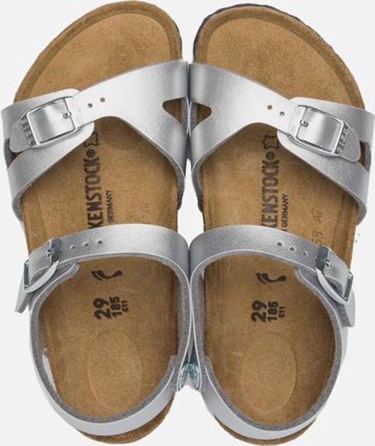 Birkenstock Rio Slippers Meisjes zilver
