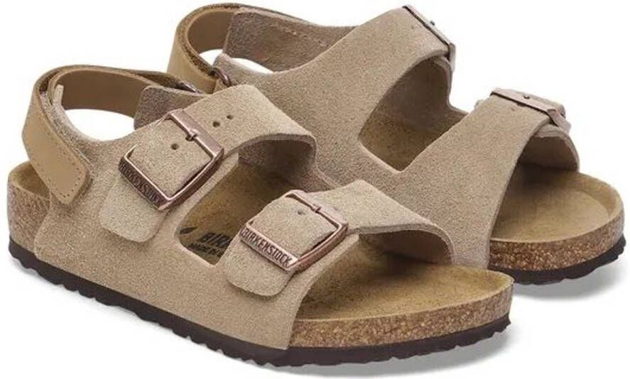 Birkenstock Milano AS Kids Suede Leather Taupe