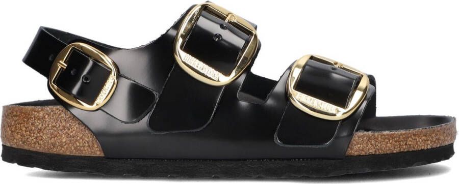 Birkenstock Milano Big Buckle Dames Slippers Dames Zwart