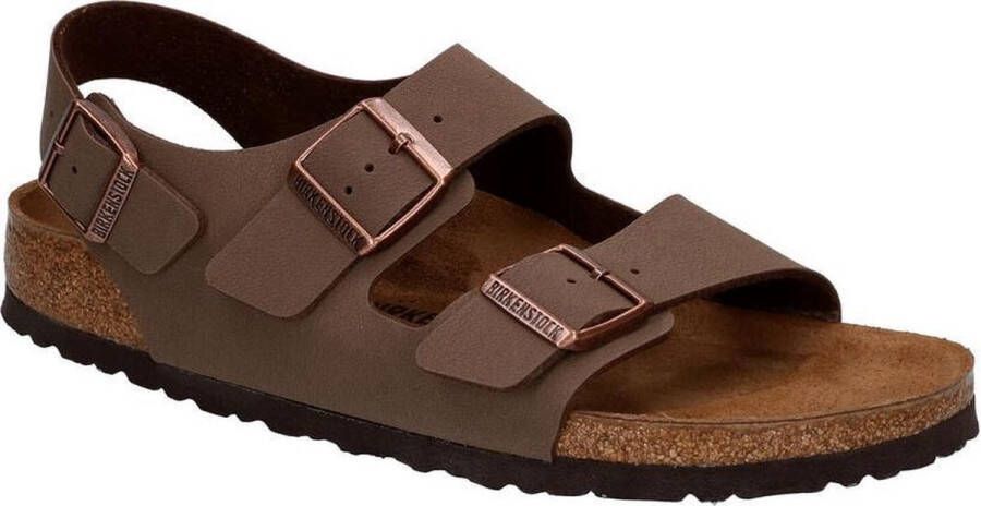 Birkenstock Bruine Sandalen met Leren en Synthetische Voering Brown Unisex