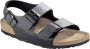 Birkenstock Zwarte Sandalen met Leren en Synthetische Voering Black - Thumbnail 1