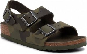 Birkenstock Milano Desert Soil Camouflage narrow Desert Soil Camo Jongens Sandalen Green