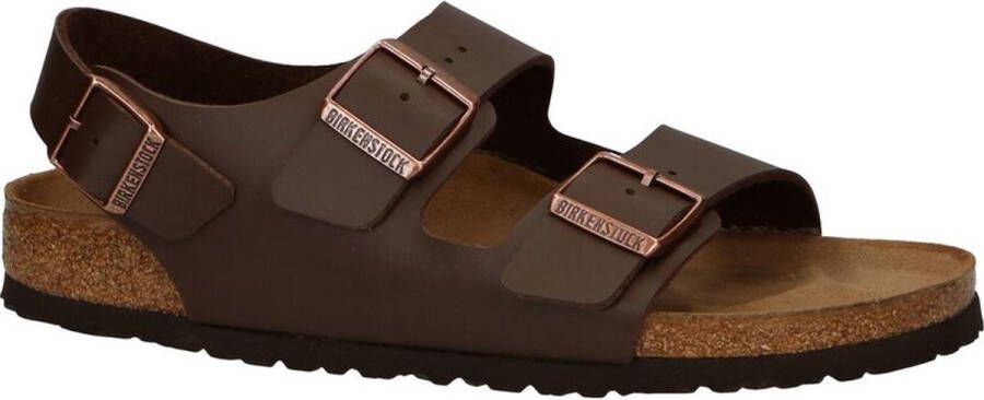 Birkenstock Bruine Sandalen met Leren en Synthetische Voering Brown Unisex
