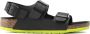 Birkenstock Milano Kids Sandalen Desert Soil Black Lime Narrow fit | Zwart | Imitatieleer - Thumbnail 1