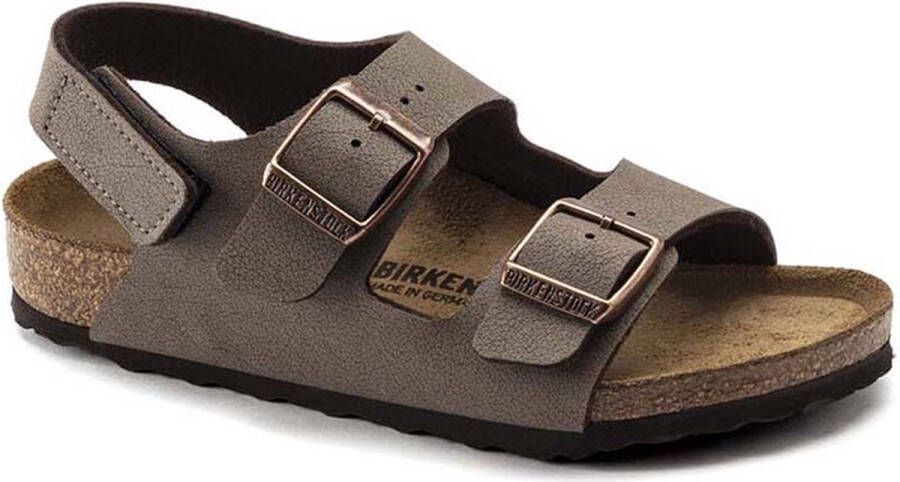 Birkenstock Milano Kids Sandalen Mocha Narrow-fit Bruin Imitatieleer