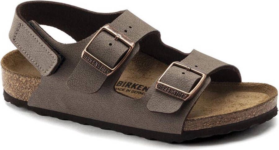 Birkenstock Milano Kids Sandalen Mocha Narrow-fit Bruin Imitatieleer