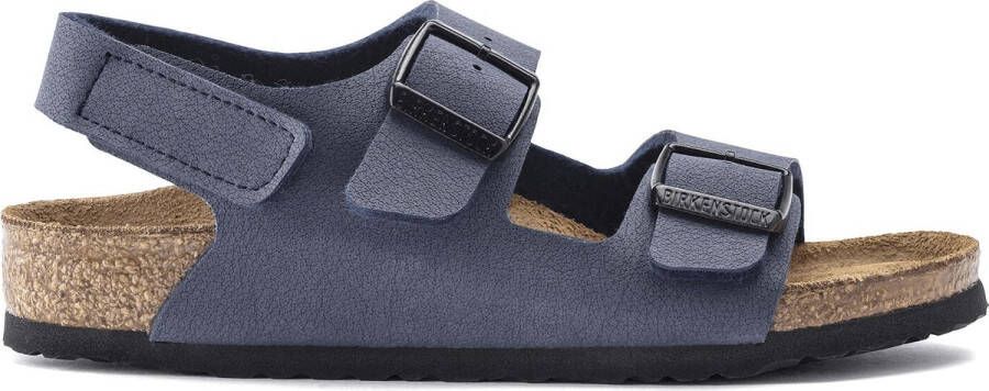 Birkenstock Milano Kids Sandalen Navy Narrow-fit Blauw Imitatieleer