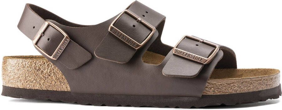 Birkenstock Bruine Sandalen met Leren en Synthetische Voering Brown Unisex