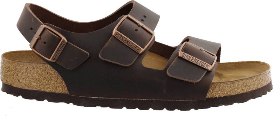 Birkenstock Milano Sandalen Habana Regular fit | Bruin | Leer