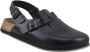 Birkenstock Zwarte leren sandalen met verstelbare gesp Black Heren - Thumbnail 1