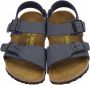 Birkenstock Kids New York Narrow Birko-Flor Navy - Thumbnail 1