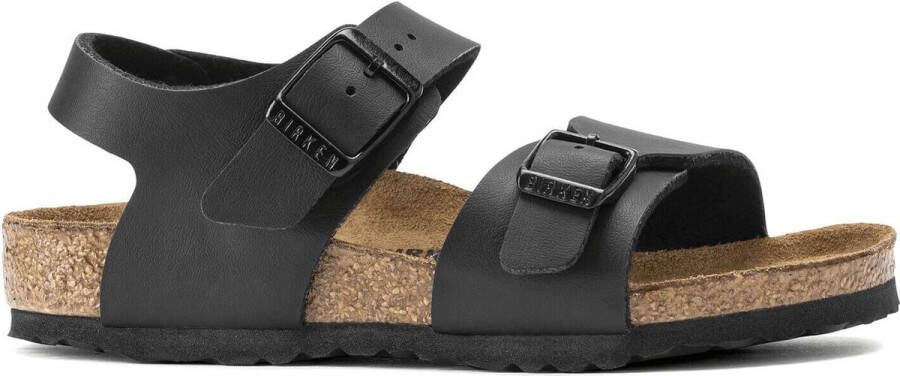 Birkenstock New York Kids Sandalen Black Narrow-fit Zwart Imitatieleer