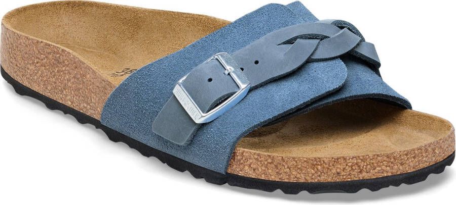 Birkenstock Oita Braided Suede Leather Elemental Blue Narrow