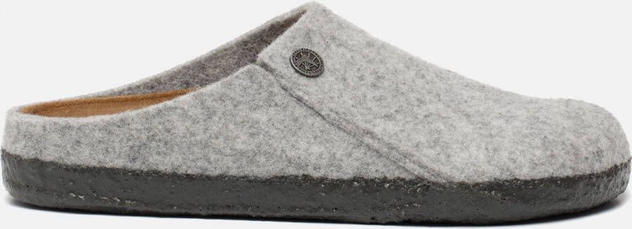 Birkenstock Zermatt narrow Filz Shearling Cozy Home Pantoffels Light Grey