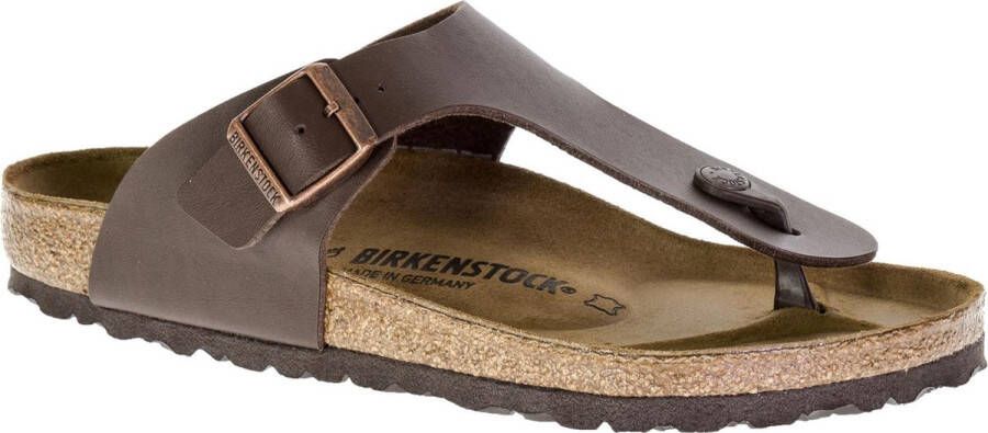 Birkenstock Ramses Habana regular Birko-Flor Nubuck Heren Teenslipper Nubuck Brown