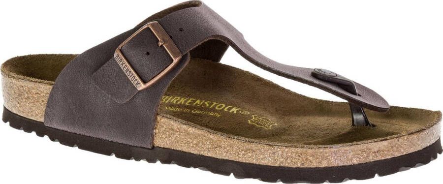 Birkenstock Ramses Habana regular Birko Flor Nubuck Heren Teenslipper Nubuck Brown