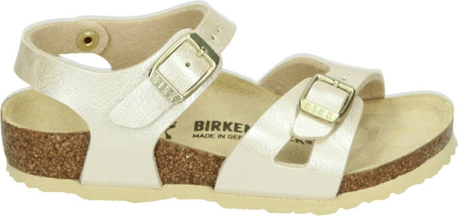 Birkenstock RIO BF PEARL WHITE MeisjesSlippersKinderslippers Wit beige