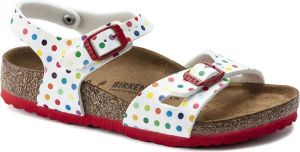 Birkenstock Rio Kids Sandalen Digital Dots White Narrow fit | Wit | Microvezel