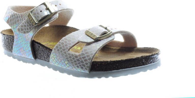Birkenstock Rio Kinder Shiny Snake Cream
