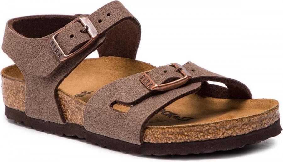 Birkenstock Rio Mocha Narrow Easy Nubuck Kindersandaal 25 Bruin