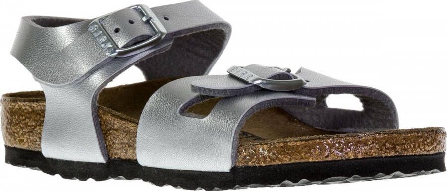 Birkenstock Rio Slippers Meisjes zilver