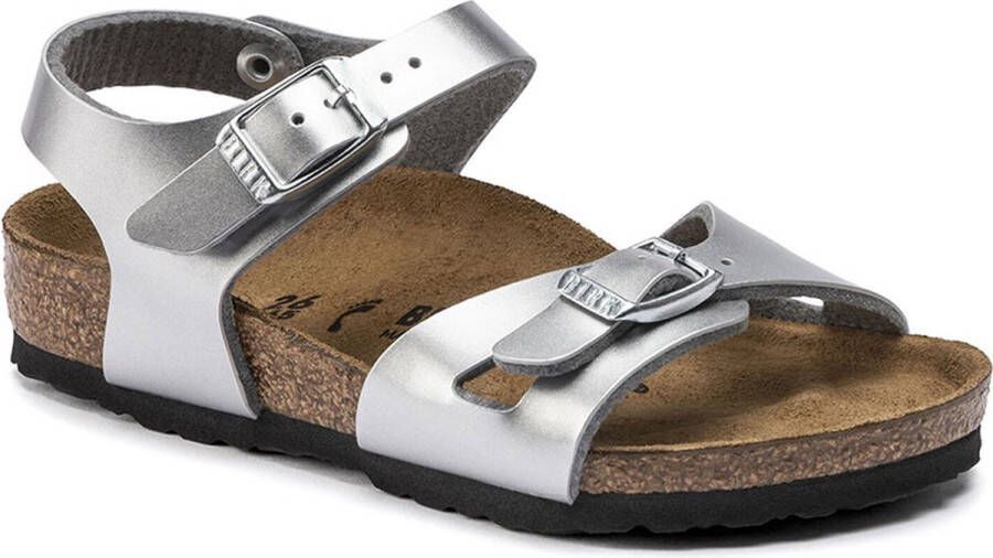Birkenstock Sandaal Rio 1019201 Metallic Zilver Smal