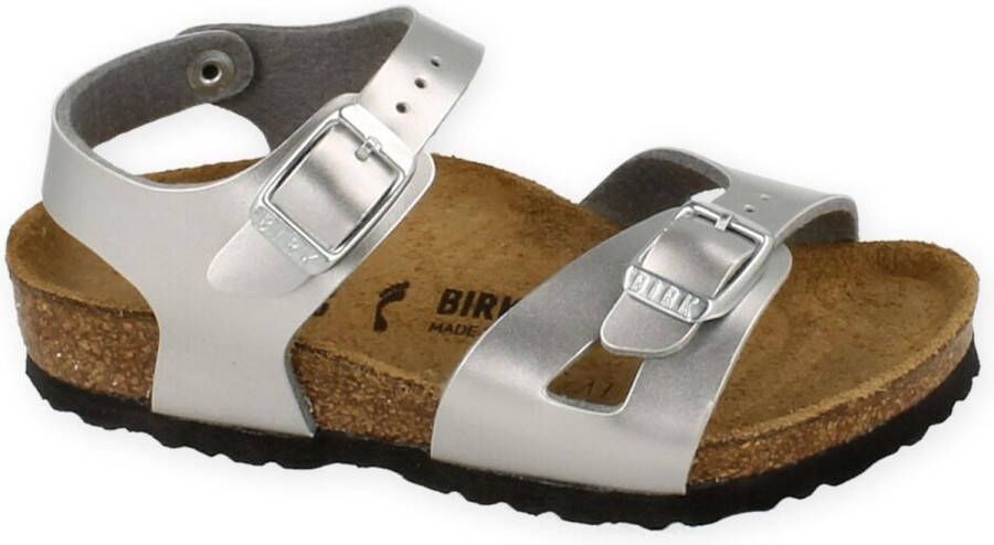 Birkenstock Rio Kids Sandalen Electric Metallic Silver Narrow fit | Zilver | Imitatieleer - Foto 2
