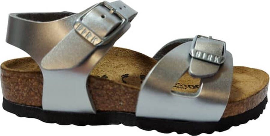 Birkenstock Sandaal Rio 1019201 Metallic Zilver Smal