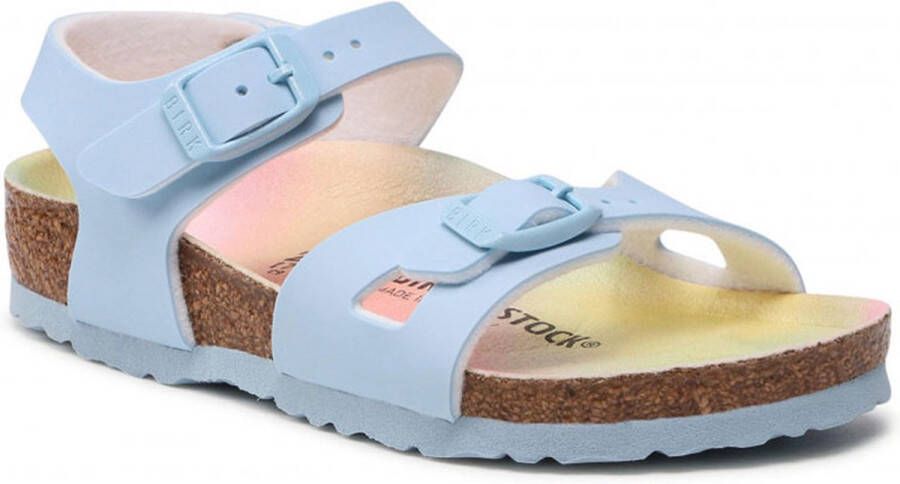 Birkenstock Rio Kids Sandalen Candy Ombre Light Blue Narrow fit | Blauw | Imitatieleer