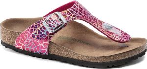 Birkenstock Gizeh Kids Slippers Flashy Hologram Pink Narrow fit | Roze | Microvezel