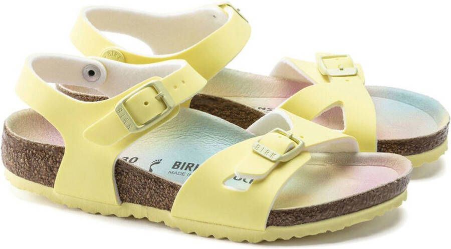 Birkenstock Rio Kids Sandalen Candy Ombre Yellow Narrow fit | Geel | Imitatieleer