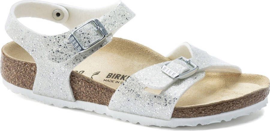 Birkenstock Rio Kids Sandalen Cosmic Sparkle White Narrow fit | Wit | Imitatieleer