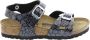 Birkenstock Rio Magic Snake Black-Silver Sandalen Kids - Thumbnail 4