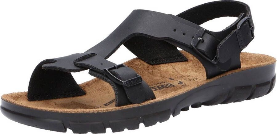 Birkenstock Saragossa Dames Sandalen Black Narrow fit | Zwart | Imitatieleer