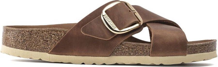 Birkenstock Siena Big Buckle Dames Slippers Cognac Narrow-fit - Foto 4