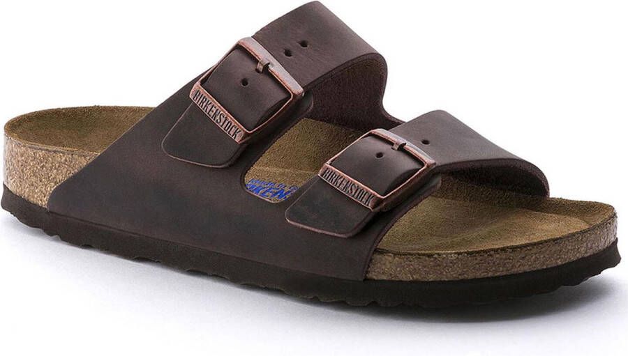 Birkenstock Arizona Slippers Habana Regular-fit Bruin Nubuck