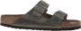 Birkenstock Slipper Arizona 1019313 Khaki Groen Vet Leer Normaal Zacht Voetbed - Thumbnail 1