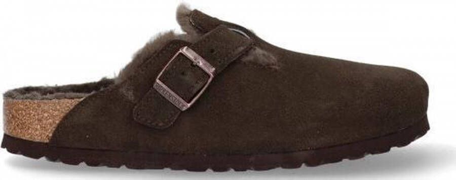 Birkenstock slipper BOSTON Shearling Mocca Seude Leather narrow - Foto 7