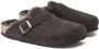 Birkenstock slipper BOSTON Shearling Mocca Suede Leather narrow - Thumbnail 11