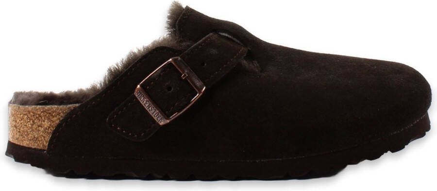 Birkenstock slipper BOSTON Shearling Mocca Seude Leather narrow - Foto 5