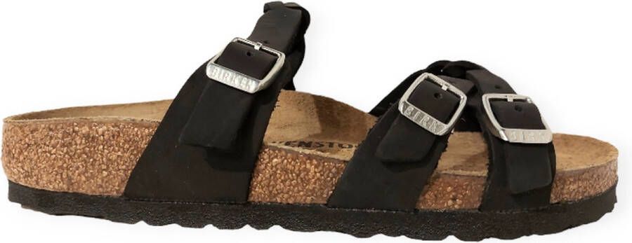 Birkenstock Damessandalen Mayari Vegan Birko-Flor Birkibuc Large Black Dames