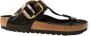 Birkenstock Damessandalen Gizeh Big Buckle Natural Leather Patent Large Zwart Dames - Thumbnail 1