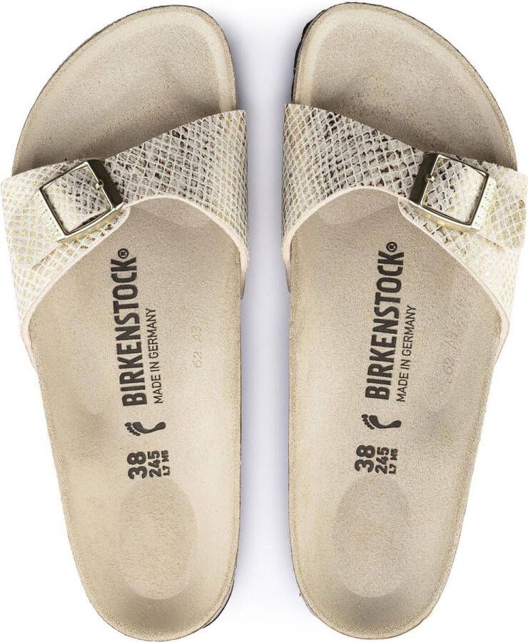 Birkenstock NU 21% KORTING Slippers Madrid shiny python met voorgevormd voetbed schoenwijdte smal - Foto 4