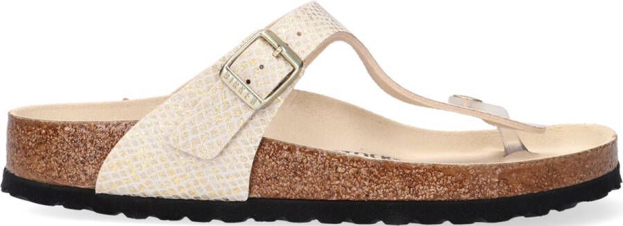 Birkenstock Teenslippers Gizeh Shiny in glanzende reptiel-look - Foto 4