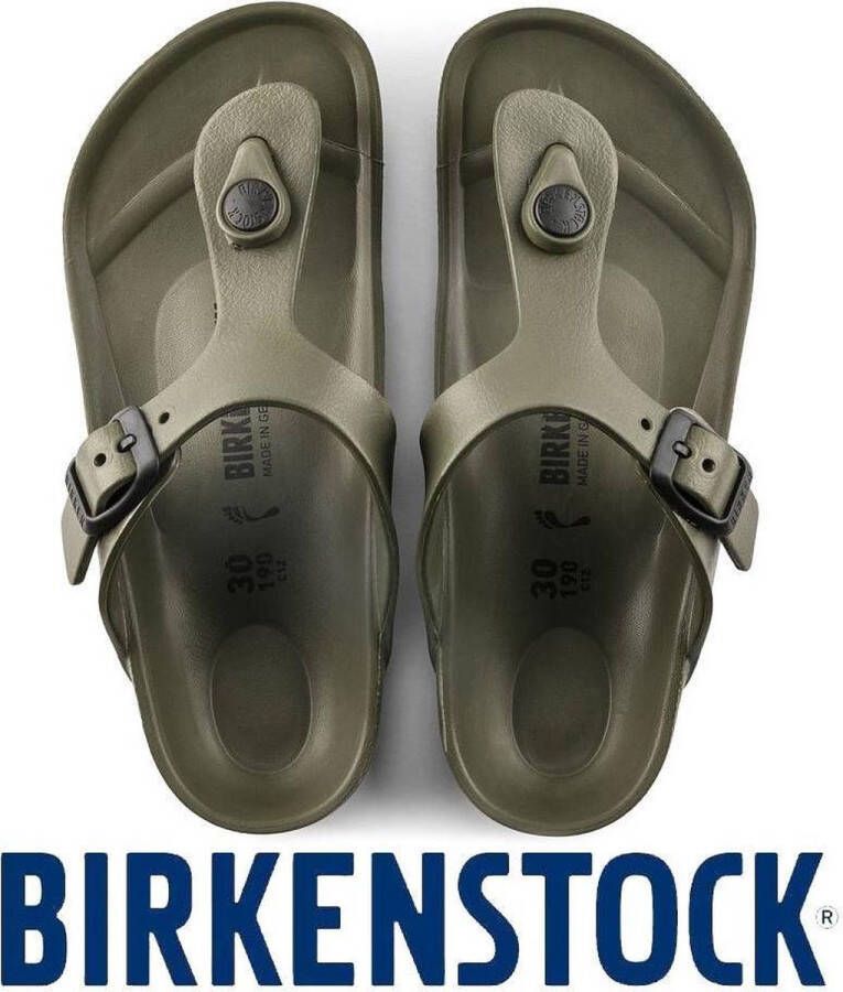 Birkenstock Teenslippers in groen voor Gizeh EVA khaki