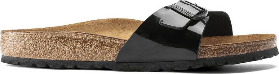 Birkenstock Madrid Dames Slippers Black Patent Regular fit | Zwart | Imitatieleer - Foto 1