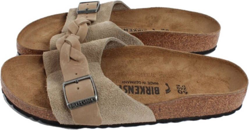 BIRKENSTOCK Slippers Dames Oita Braided Maat: 40 Materiaal: Suède Kleur: Taupe - Foto 2
