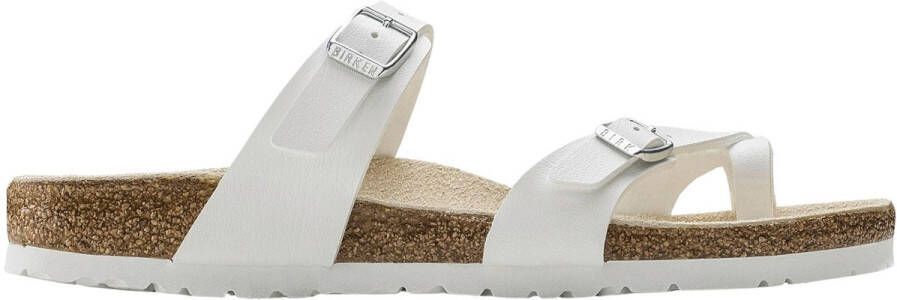 Birkenstock Mayari Dames Slippers Wit Birko-flor Lak Regular-fit –